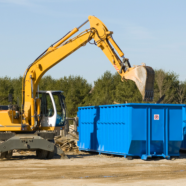 can i choose the location where the residential dumpster will be placed in Wood Lake MN